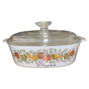 Corning Ware Vtg 70s‎ 2 Qt La Marjolaine Spice Of Life A-2-B Casserole Dish Lid